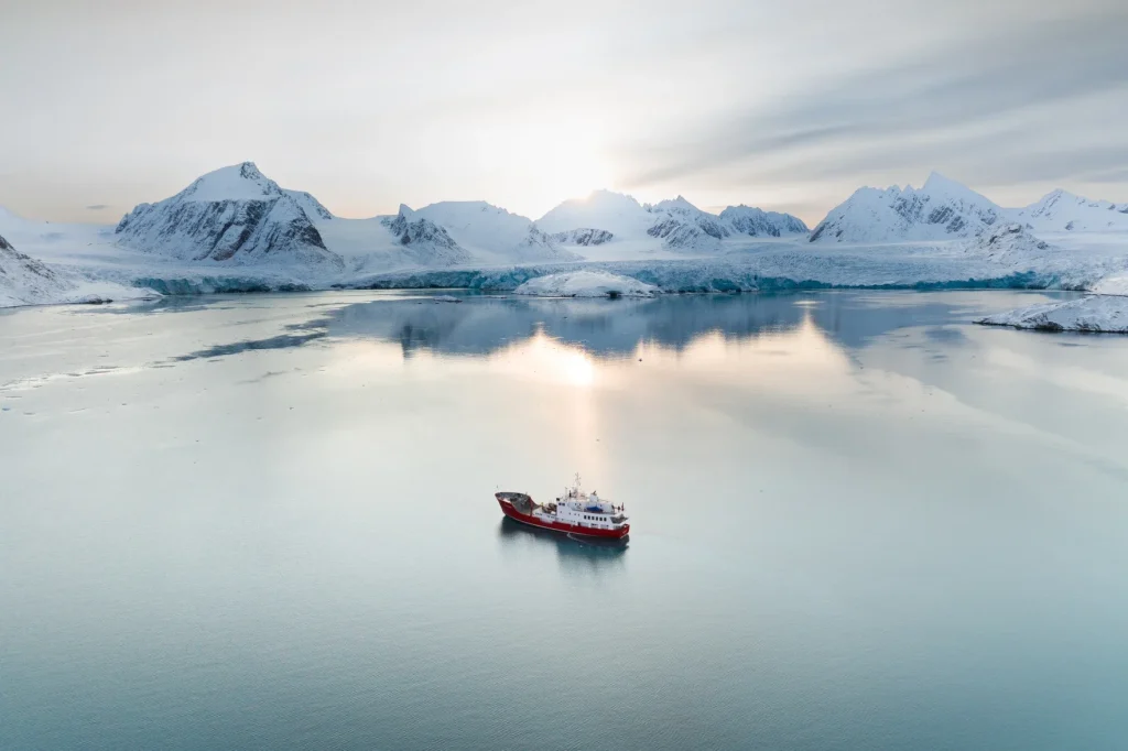 vikingfjord svalbard drone landscape spring secret atlas