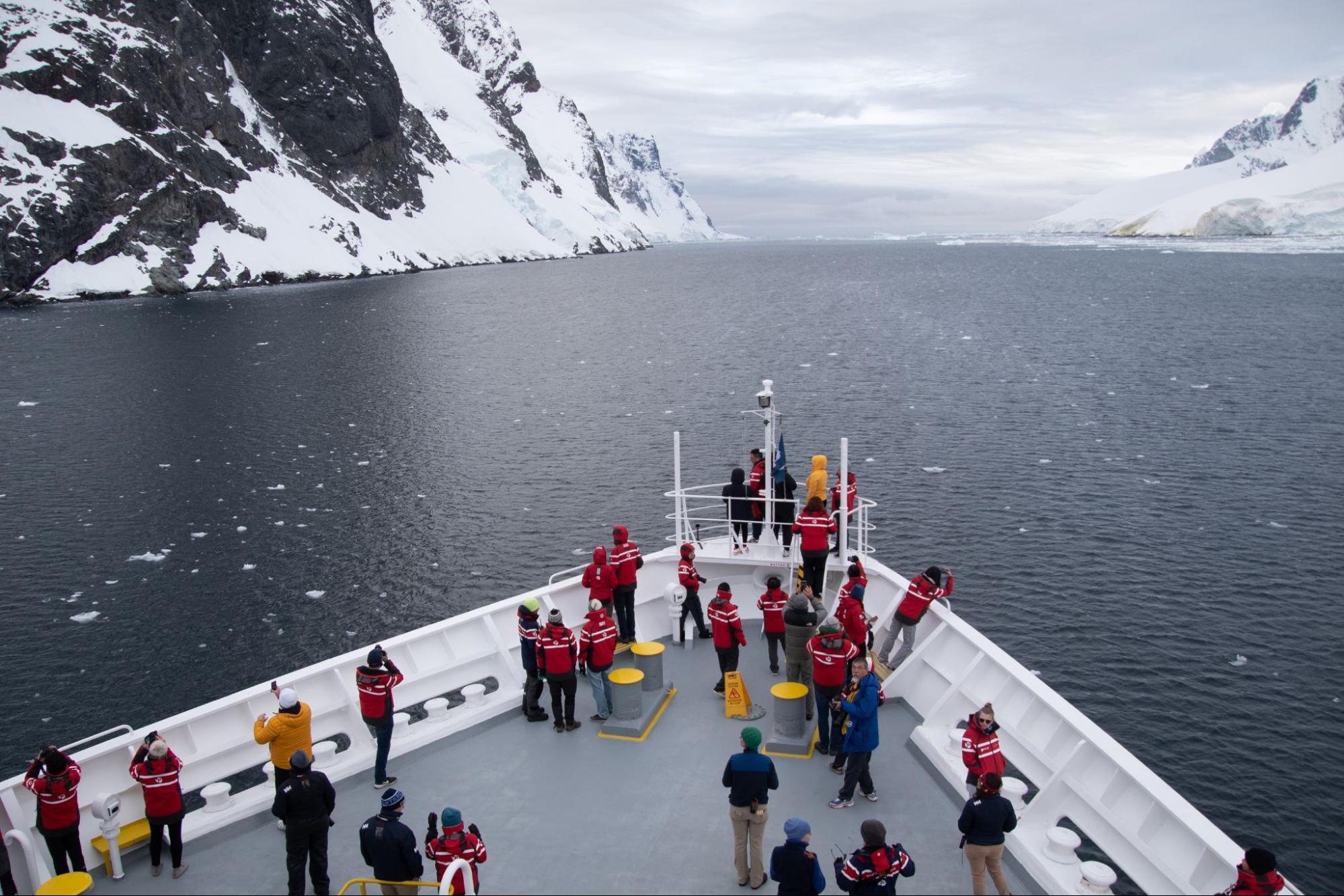 polar latitudes antarctica peninsula ship deck fjord cruising harry tsui 23 24