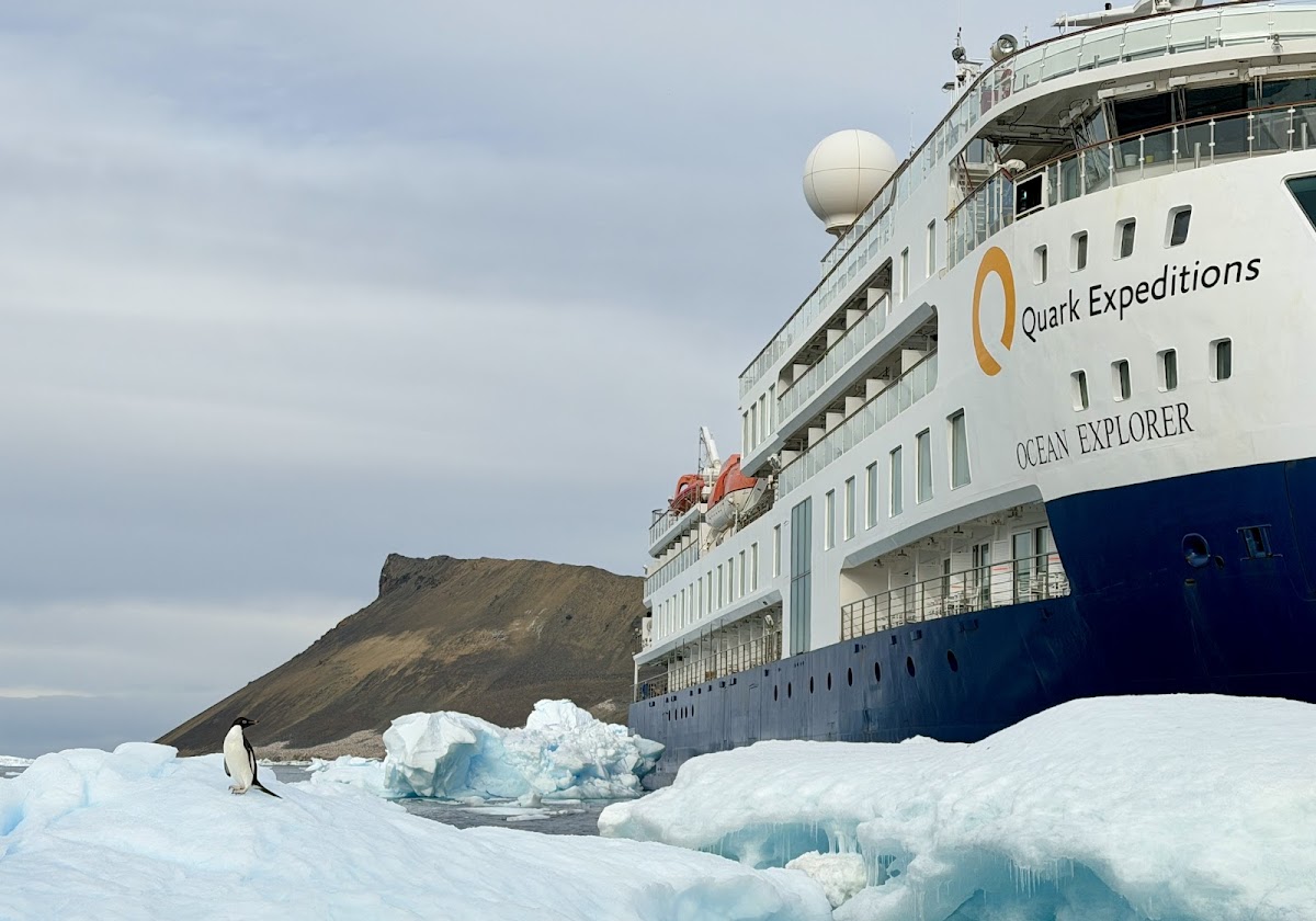 quark antarctica peninsula ship and iceberg vivien nyon 2026